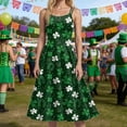 thumbnail image 5 of COMVALUE Dresses for Women 2026 St Patricks Day Shamrock Mini Bodycon Holiday Outfit Print Sleeveless Evening Party Prom Dresses (Mint Green, M), 5 of 6