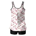 thumbnail image 4 of Women's Tankini Swimsuit Scoop Neck Ruffled Cuff Loose Top with Boyshorts Loose Fit Lightweight Soft Stretch Beach Bathing Suit, 4 of 4