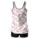 thumbnail image 4 of Trajes de baño Amzcrzy Tankini para mujer, trajes de baño, trajes de baño de dos piezas con control de abdomen, bikini de cintura alta conservador, estampado de moda, multicolor, L, 4 of 4