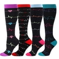thumbnail image 2 of Elevate Comfort with Our Women 4 Pairs Pack Everyday Compression Knee High Socks - Perfect for Travel, Work, and Active Days, 2 of 4