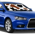 thumbnail image 4 of Balery Brown Black Cow Print Car Windshield Sun Shade,Windshield Sunshade for Car Pickup Truck SUV Accessories-Medium, 4 of 7