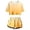Yellow, variant on Gaexia Girls Summer Outfits Size 8 Ruffles Sleeveless Top Clothes Casual Blouse and Shorts Flower Outfits Set Little Girls