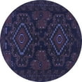 thumbnail image 1 of Ahgly Company Machine Washable Indoor Round Persian Blue Traditional Area Rugs, 4' Round, 1 of 4
