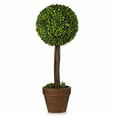 thumbnail image 3 of Enova Home  Artificial Boxwood Single Ball Round Topiary Fake Plants in Pot for Home Office Decoration 12 inch, 3 of 5