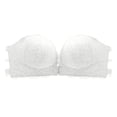 thumbnail image 5 of iHPH7 Convertible Strapless Bra for Women Front Closure Push Up Lace Plunge Deep V Anti-slip Invisible Wedding Dress Prom Bridal Bralette White L, 5 of 5