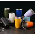 thumbnail image 3 of 17 oz Stainless Steel Pint Cups Metal Cups Unbreakable Drinking Water Tumblers Stackable tumbler for Adults Bar Home Restaurant Travel Picnic Camping Outdoor, 3 of 7