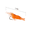 Orange, variant on Fake bait: 1.7-inch small shrimp with night light, high-carbon steel barbs, resistant to seawater corrosion, suitable for freshwater and saltwater fishing. Fake bait imitation shrimp