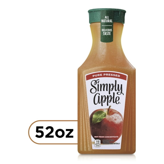 Simply Non GMO All Natural Pure Pressed Apple Juice, 52 fl oz Bottle