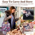 thumbnail image 5 of Tzdxfgl Reusable Shopping Bags with Handle 6 pack, Large Foldable Waterproof Grocery Tote Bags, Multicolor, 5 of 9