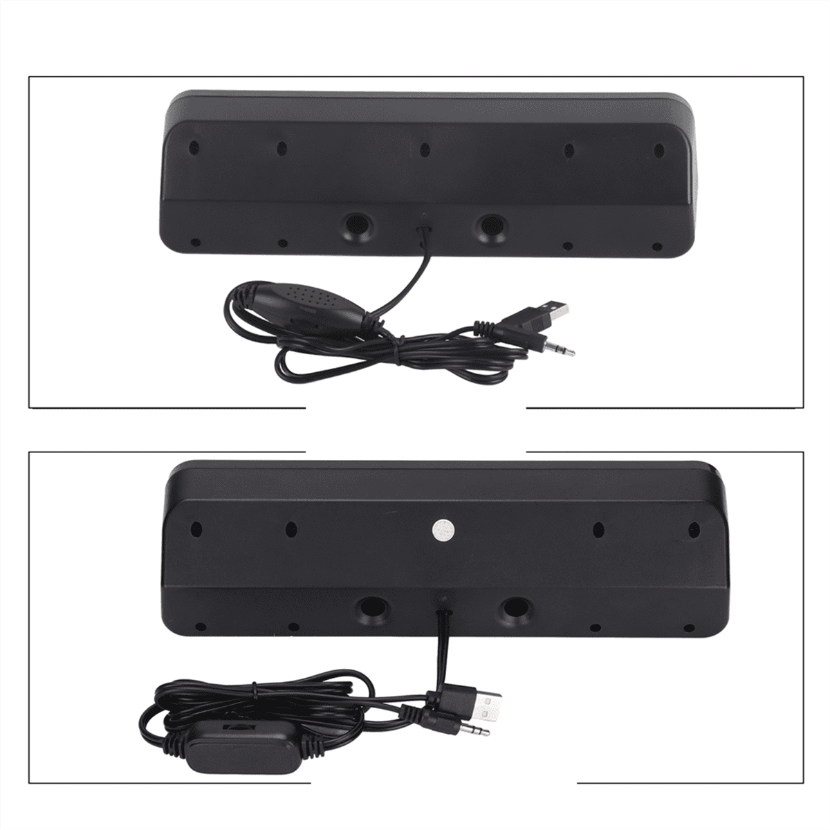 Wired Speaker 3.5mm Plug HiFi Stereo Subwoofer USB Powered Portable Desktop Long Speaker for TV Computer Laptop