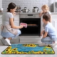 thumbnail image 3 of Sunflower Kitchen Rugs and Mats Set of 2 Pieces Non Skid Washable Non-Slip Backing Anti Fatigue Kitchen Mat Microfiber Kitchen Runner Rugs for Home Kitchen 17"x47.2"+17"x23.6", 3 of 5