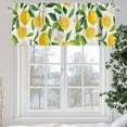thumbnail image 5 of Country Lemon Valances for Windows, 60 x 18in, Leaf Flowers Watercolor Plants Farmhouse Rod Pocket Kitchen Valance Curtain Light Filtering Window Treatments for Living Room Bedroom, 1 Panel, 5 of 7
