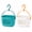 Blue+White, variant on Hanging Shower Caddy with Hooks | Plastic Storage Basket with Swivel Hook – Portable Organizer for Kitchen or Dorm with Quick-Drain Holes