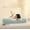 Blue, variant on Konghyp Round Pillow for Sleeping, Comfortable Support Cushion, Ergonomic Design, Removable Washable Cover, Multi-Purpose Home Decor, Soft Velvet Fabric