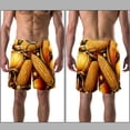 thumbnail image 3 of luoweisi Men's Beach Shorts Quick Dry Swim Trunks with Mesh Lining Thanksgiving Corn L, 3 of 5