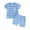 Sky Blue, variant on Elippeo 2Pcs Baby Boy Summer Outfits 3 6 12 18 24 Months 3 Years Short Sleeve Tree/Gesture Print T-Shirt + Shorts Set Toddler Clothes