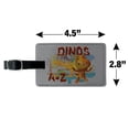 thumbnail image 5 of Dinosaurs from A to Z Word Art Dinosaur Train Rectangle Leather Luggage Card Suitcase Carry-On ID Tag, 5 of 8
