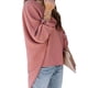 thumbnail image 2 of Sonducket Camisa de mujer con cuello en V Blusa suelta Manga larga Color sólido Top casual Prendas para la parte del cuerpo Rojo M, 2 of 6