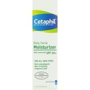 Cetaphil Daily Facial Moisturizer for All Skin Types, with Sunscreen SPF 50 1.7 oz (Pack of 3)