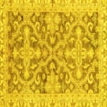 thumbnail image 1 of Ahgly Company Indoor Square Oriental Yellow Traditional Area Rugs, 4' Square, 1 of 4