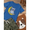 thumbnail image 3 of Raccoon Sitting On The Moon T-Shirt Toddler -Image by Shutterstock,  4 Toddler, 3 of 4