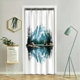 thumbnail image 4 of Snow Mountain Shower Curtain Pine Forest Lake Reflection Image Nature Landscape Shower Curtains for Bathroom Decor Waterproof Fabric Set with Hooks, 36x72 Inch, 4 of 6