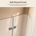 thumbnail image 2 of 34-35.5" W x 58" H Frameless Folding Pivot Bathtub Door, 1/4" Tempered Glass, 2 of 7