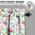 thumbnail image 5 of Vintage Rustic Bloom Curtains 24 Inch - 3 Panel Country Bohemian Set with Wildflowers, Rod Pocket, 5 of 6