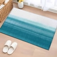 thumbnail image 2 of Teal White Gradient 2x3 Area Rugs for Living Room, Abstract Ombre Texture Modern Art Non Slip Floor Mat Washable Low-Profile Indoor Carpet for Bedroom, Dining Room, Bathroom, 2 of 9