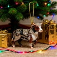thumbnail image 4 of Adorno navideño acrílico, decoración festiva para árbol, baraja con aro colgante, decoración navideña para el hogar, 4 of 6
