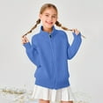 thumbnail image 2 of Gyujnb Classic Solid Color Zip Front Cardigan Sweater Jacket for Girls and Boys Knit Outerwear for Children,Size:9-10 Years, 2 of 7