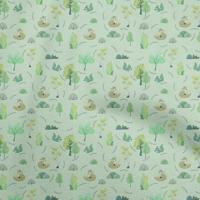oneOone Tissu Jersey Coton Vert Menthe Matériel de Robe Automne Tissu Imprimé Tissu au Mètre 58 Pouces de Large