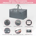 thumbnail image 4 of TZYUDK O-487 Grey Moving Bags Large Capacity Storage Luggage Bags Foldable Portable Car Household Clothing Quilt Storage Bag Plastic, 4 of 6