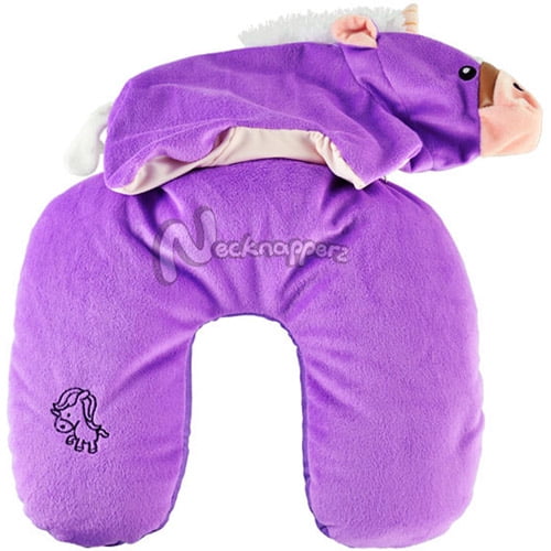 Necknapperz Twinkle the Unicorn Children's Soft Toy Converts to Neck Pillow New 