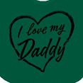 thumbnail image 4 of Inktastic I Love My Daddy in Black Chalk Heart Boys or Girls Baby Bib, 4 of 4