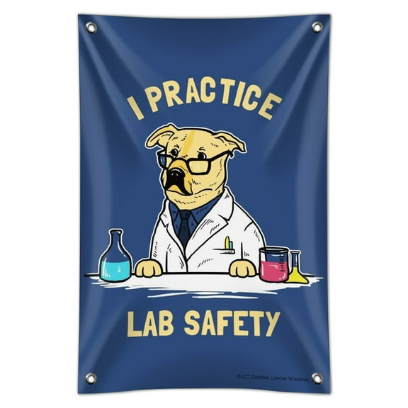 I Practice Lab Safety Labrador Retriever Funny Humor Home Business Office Sign
