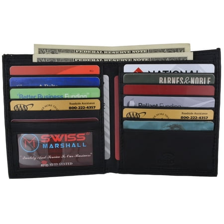 Swiss Marshall Rfid Blocking Men S Slim Bifold Hipster Credit Card Premium Lambskin Leather European Wallet Swiss Marshall Rfid Blocking Men S Slim Bifold Hipster Credit Card Premium Lambskin Leather European Wallet