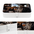 thumbnail image 4 of Skull PU Leather Earring Organizer with Removable Compartment - Portable Jewelry Stand, Bracelet Holder, Display Case, 4 of 6
