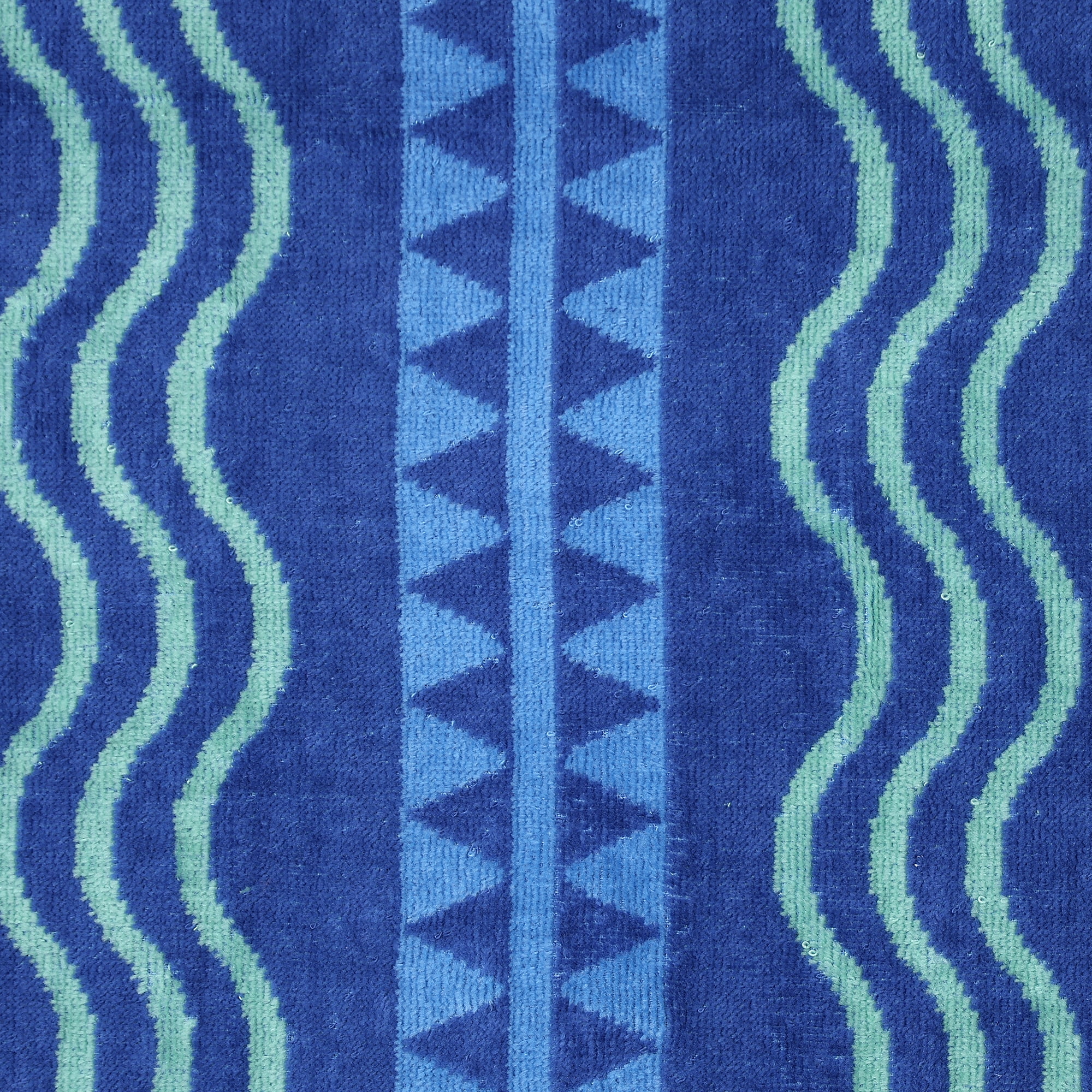 Mainstays Wavy Stripe Blue Beach Towel, Size 72" x 36"