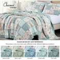 thumbnail image 5 of Chezmoi Collection Abbi 2-Piece Multicolor Blue Shabby Chic Bedding Twin Quilt Set Pre-Washed Cotton Floral Coverlet Bedspread Ruffled Patchwork Quilt, Twin Size, 5 of 8