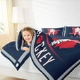 thumbnail image 4 of Homewish Ice Hockey Lover Full Size Comforter Sets,Hockey Stick Bedding Comforter Set,Red Deepblue Bedding Sets For Boys,Ultra Soft Bedroom Decorative Reversible,3pcs, 4 of 8