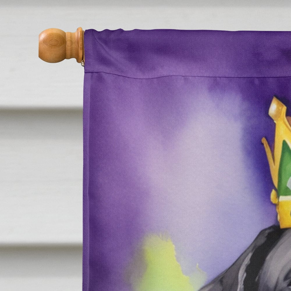 Greater Swiss Mountain Dog King of Mardi Gras House Flag 28 in x 40 in