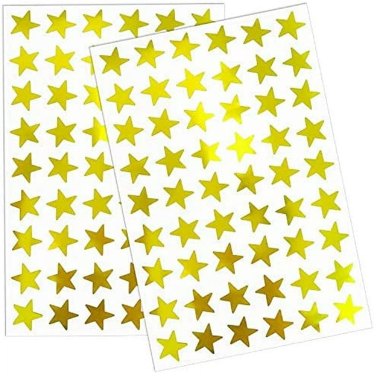 Kenkio 1080 Counts Small Gold Foil Star Stickers for Kids Reward