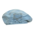 thumbnail image 3 of Denim Hat casco Mujeres para francés Capítulo Causer Pintor para vacaciones de viaje Azul claro, 3 of 8