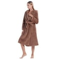 thumbnail image 5 of Women's Bathrobe Flannel Pajamas Hooded Bathrobe Thickened Household Clothes Pocket Thickening Bandage Bathrobe, 5 of 9