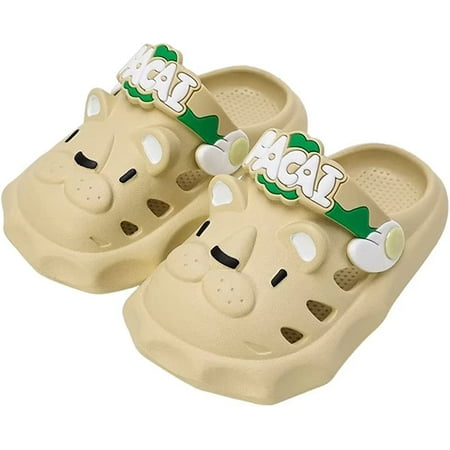 

CoCopeaunts Girls Boys Slides Sandals Non-slip Cute Tiger Sandals Beach Slides Summer Kids Comfy Slippers 2023
