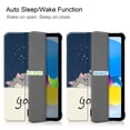 thumbnail image 4 of Case for Apple iPad 10th Generation 10.9 Inch Case 2022, PU Leather Thin Slim Lightweight Trifold Shell Corner Protection Smart Folio Cover with Auto Sleep/Wake and Support Pencil Holder, Cute Cat, 4 of 10