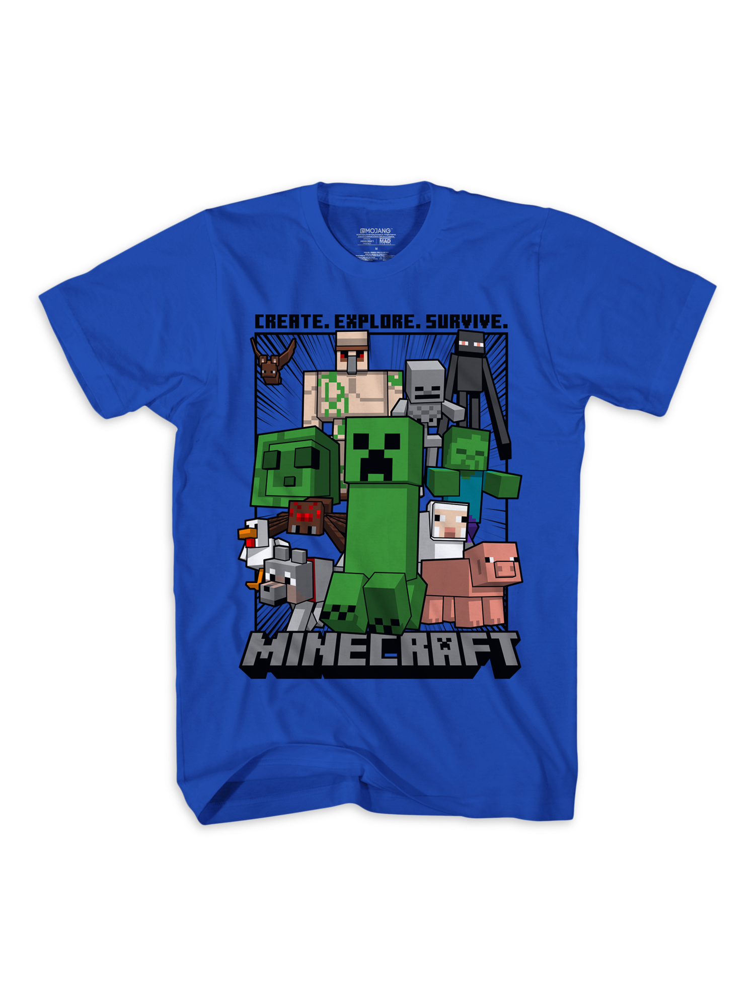 Minecraft Short Sleeve Graphic Crew Neck Relaxed Fit T-Shirt (Little Boys or Big Boys) 2 Pack - image 3 of 4