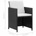 thumbnail image 1 of vidaXL 11 Piece Outdoor Dining Set with Cushions Poly Rattan Black, 1 of 5
