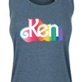 thumbnail image 3 of Barbie Pride - Ken Logo - Women's Racerback Tank Top, 3 of 5